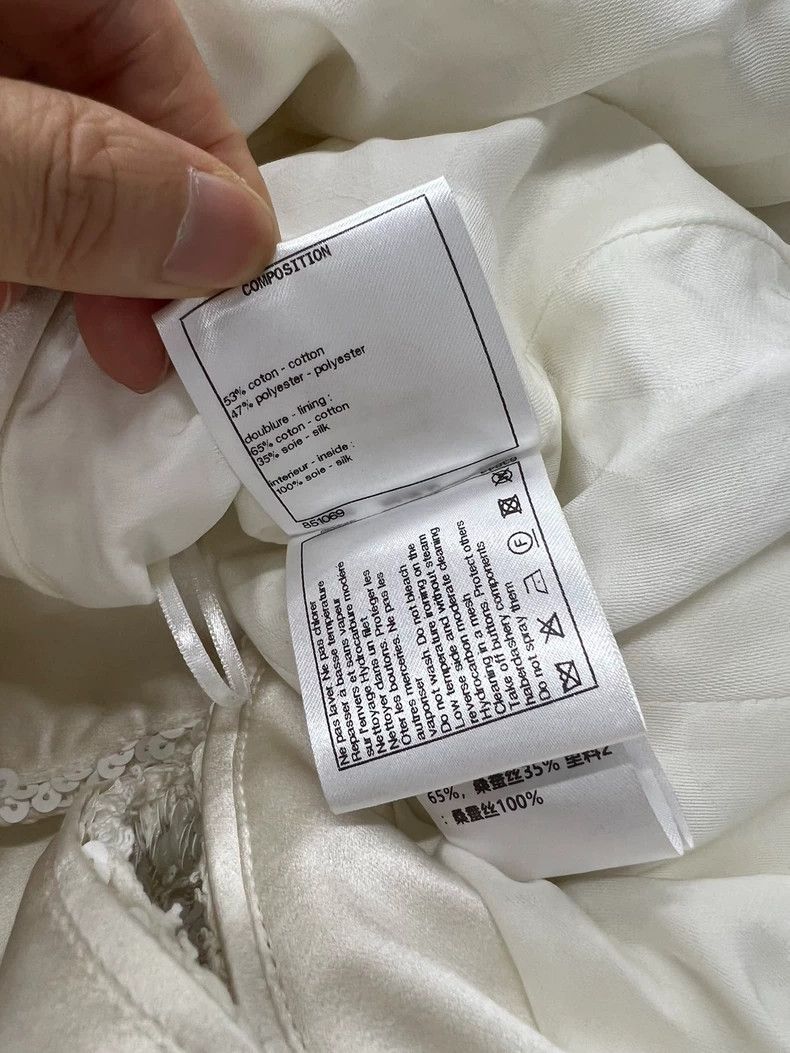 Chanel Chanel 22S White Sequin Back V Jacket - dmc Size US L / EU 52-54 / 3 - 6 Thumbnail
