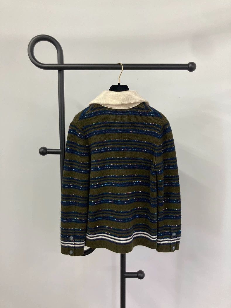 Chanel Chanel Station Series Sequin Stripe Cardigan - dmc Size US XS / EU 42 / 0 - 2 Thumbnail