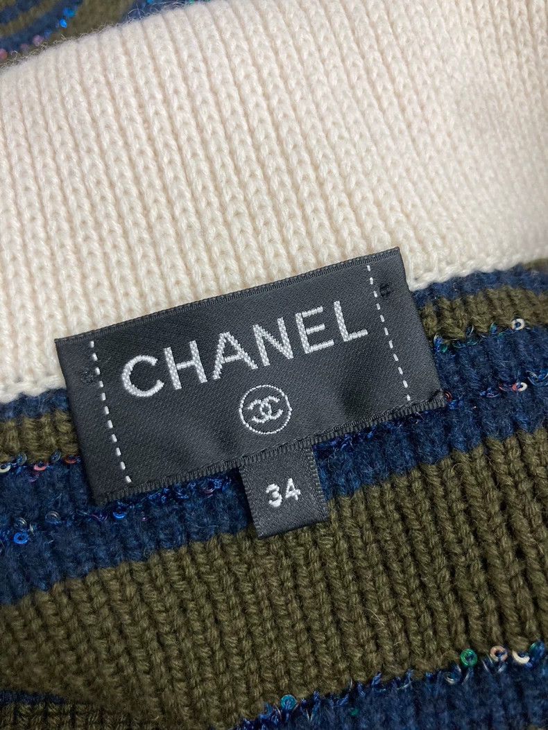 Chanel Chanel Station Series Sequin Stripe Cardigan - dmc Size US XS / EU 42 / 0 - 4 Thumbnail