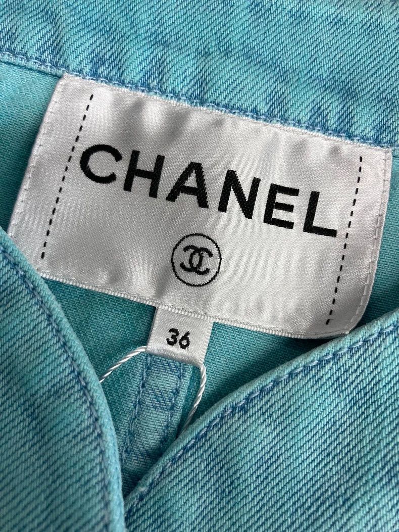 Chanel Chanel 21SS Blue Camellia Denim Jacket - dmc Size US S / EU 44-46 / 1 - 4 Thumbnail