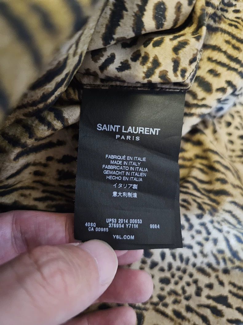 Saint Laurent Paris Saint Laurent Men's Leopard Print Shirt - dmc Size US M / EU 48-50 / 2 - 6 Thumbnail