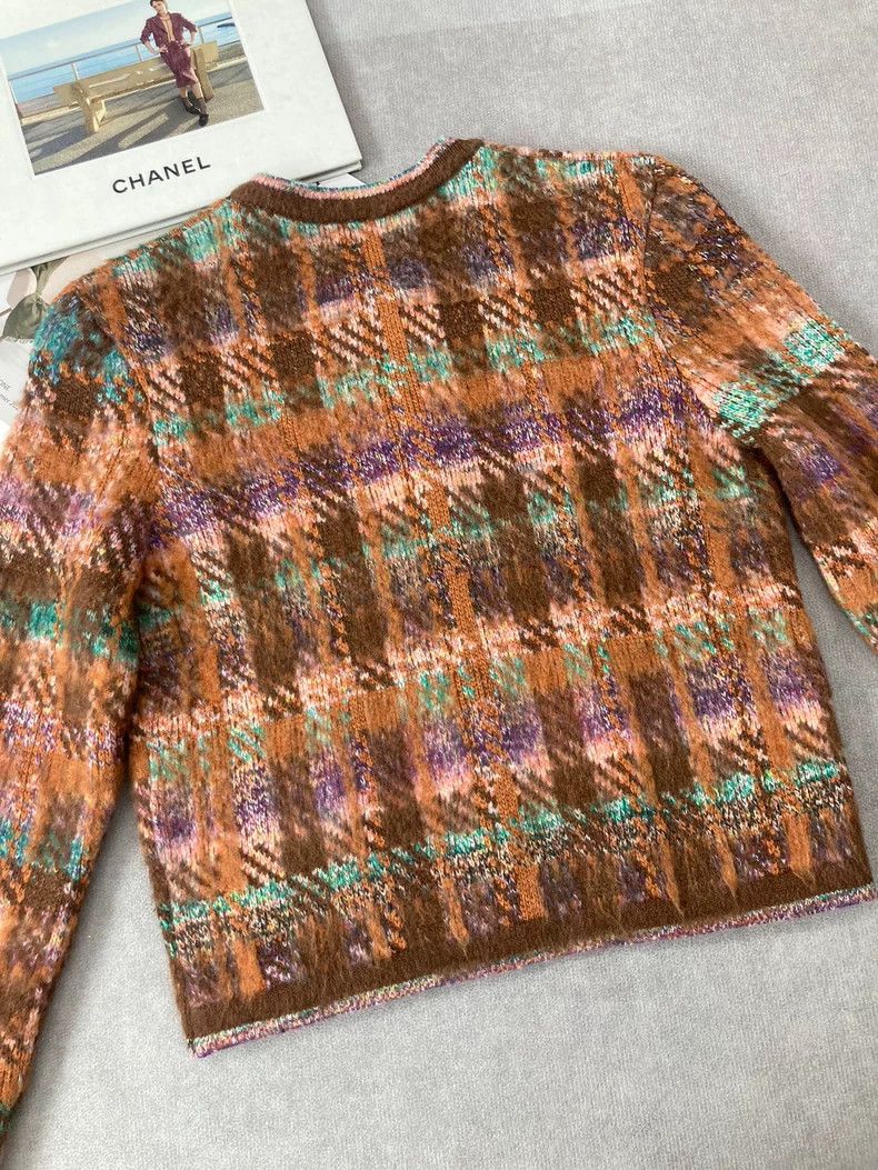 Chanel Chanel 22A Mixed Plaid Cardigan Sweater - dmc Size US M / EU 48-50 / 2 - 5 Thumbnail
