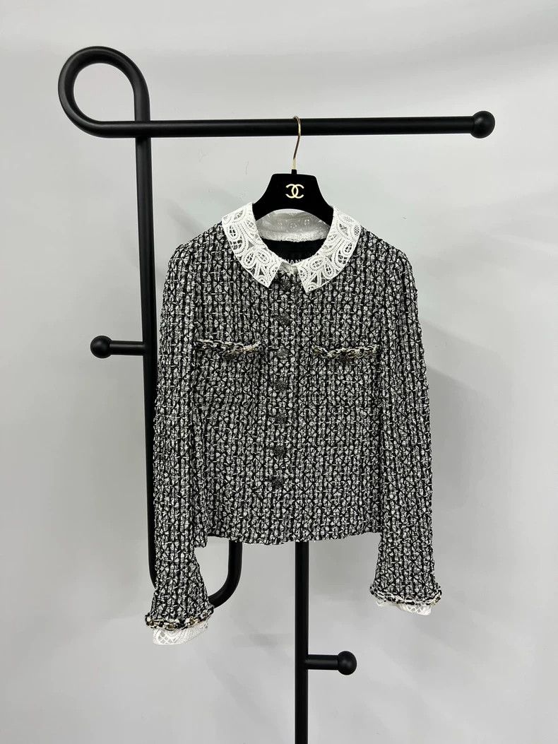 Chanel Chanel Beaded Lace Trim Tweed Jacket - dmc Size US S / EU 44-46 / 1 - 2 Thumbnail