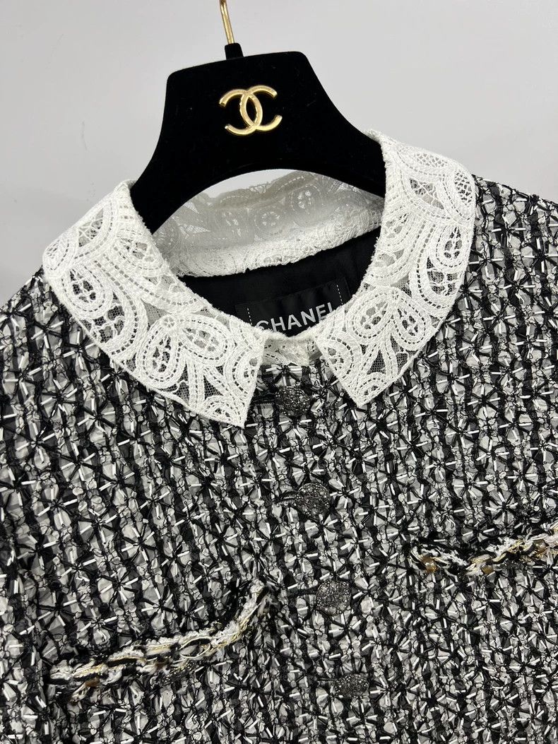 Chanel Chanel Beaded Lace Trim Tweed Jacket - dmc Size US S / EU 44-46 / 1 - 3 Thumbnail