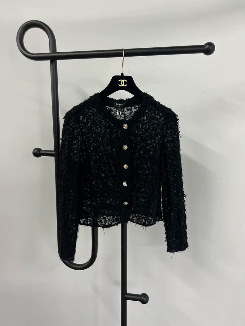 Chanel Chanel 22A Black Fuzzy Jacket - dmc Size US M / EU 48-50 / 2 - 2 Thumbnail