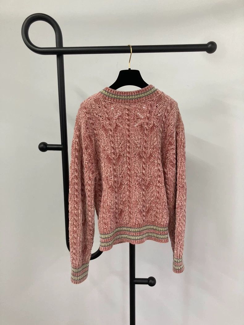 Chanel Chanel 22B Pink V-Neck Knit Top - dmc Size US XS / EU 42 / 0 - 2 Thumbnail