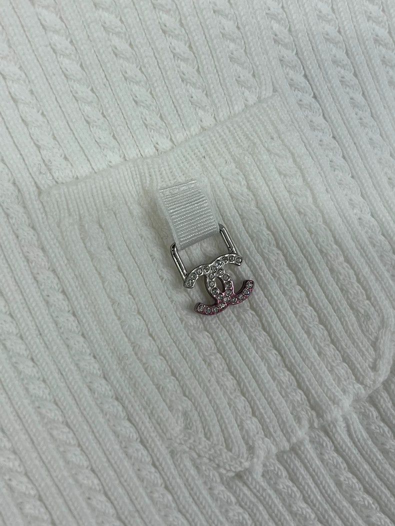 Chanel Chanel White Knit Sleeveless Tank Top - dmc Size US M / EU 48-50 / 2 - 3 Thumbnail