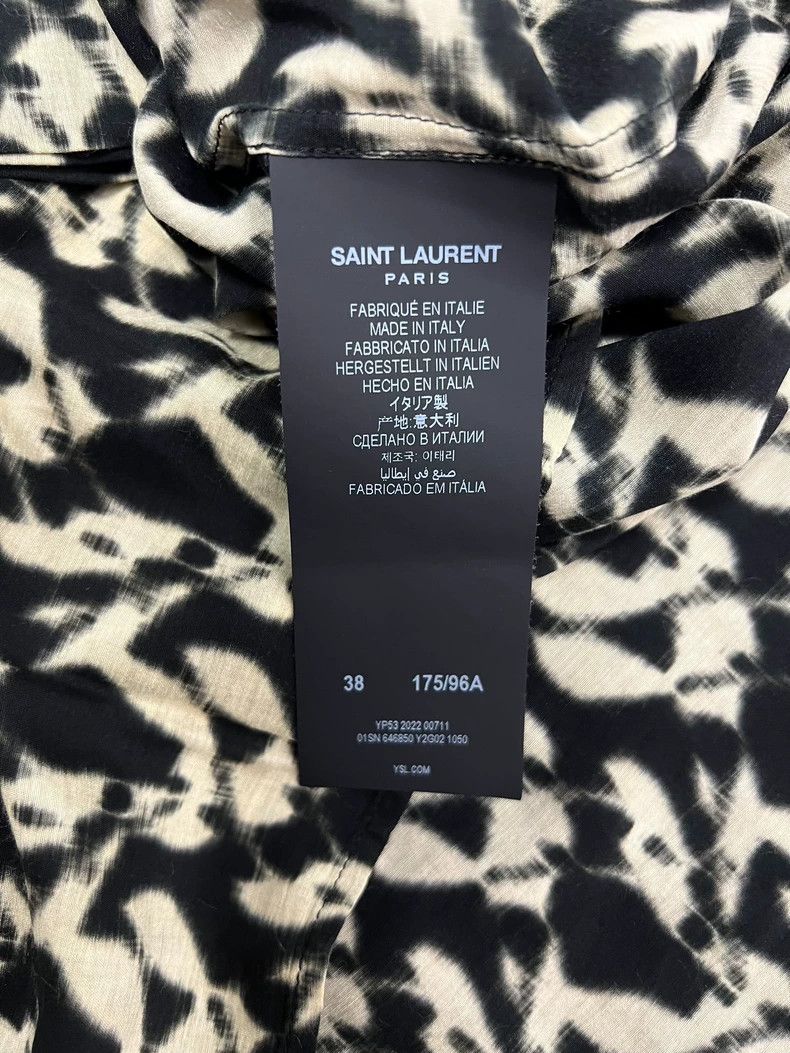 Saint Laurent Paris Saint Laurent Animal Print Silk Shirt - dmc Size US M / EU 48-50 / 2 - 5 Thumbnail