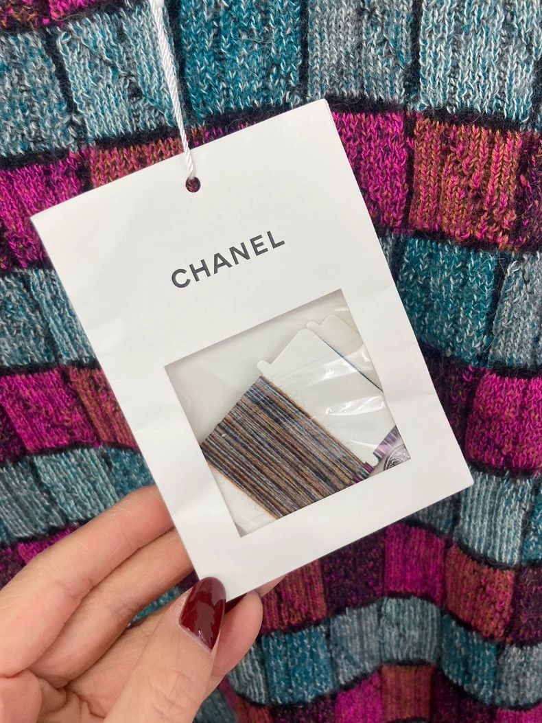 Chanel Chanel Multi-Color Check Knit Dress - dmc Size US XS / EU 42 / 0 - 4 Thumbnail