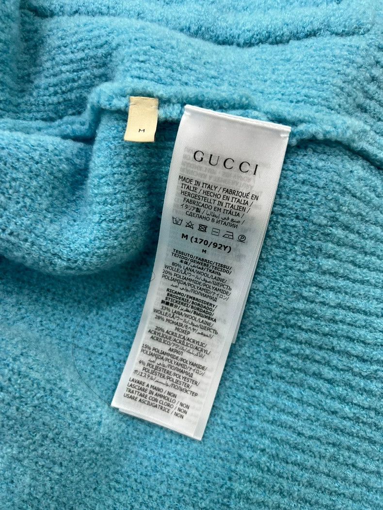 Gucci Gucci Blue Logo Wool Zip Jacket - dmc Size US M / EU 48-50 / 2 - 4 Thumbnail