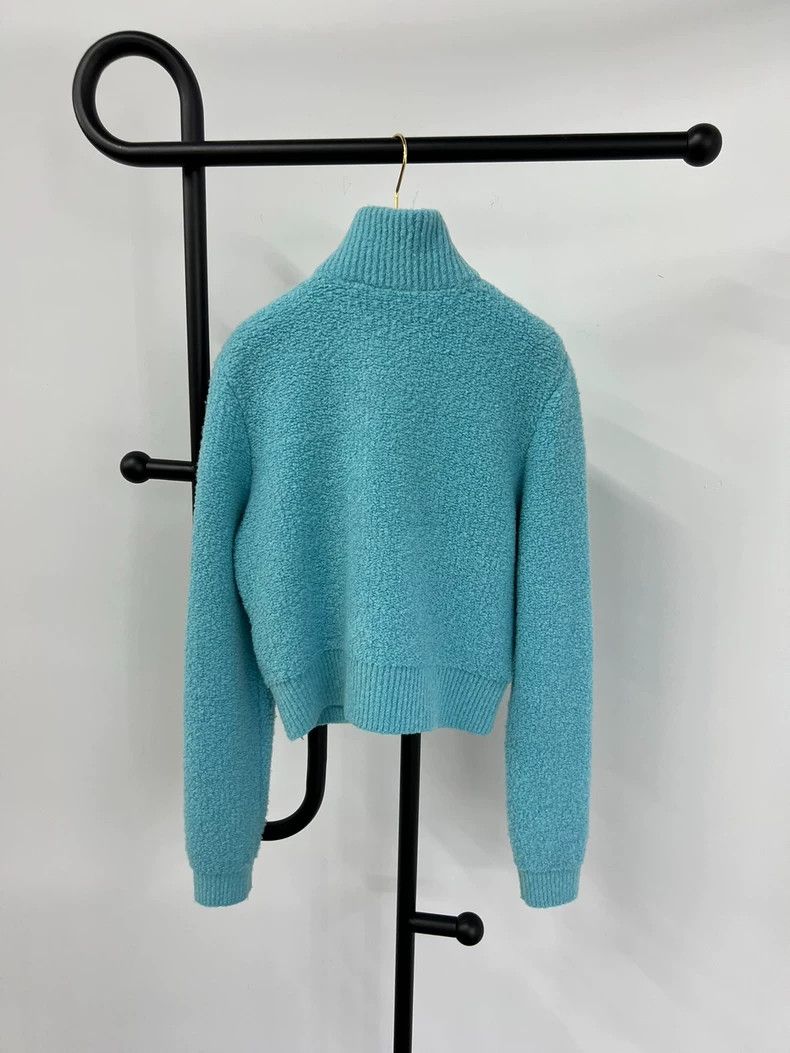 Gucci Gucci Blue Logo Wool Zip Jacket - dmc Size US M / EU 48-50 / 2 - 2 Thumbnail