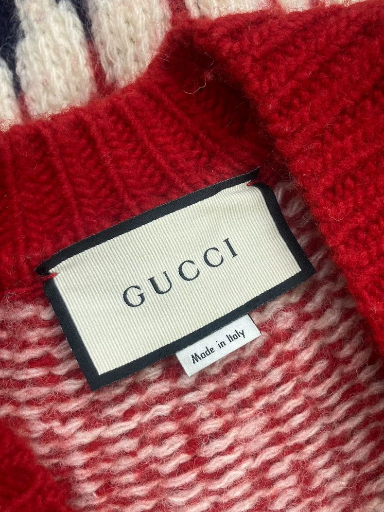 Gucci Gucci Red Printed Wool Cardigan - dmc Size US M / EU 48-50 / 2 - 4 Thumbnail
