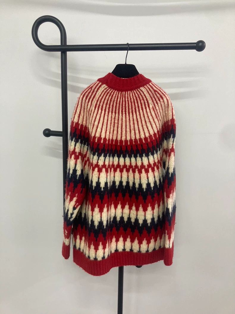 Gucci Gucci Red Printed Wool Cardigan - dmc Size US M / EU 48-50 / 2 - 2 Thumbnail