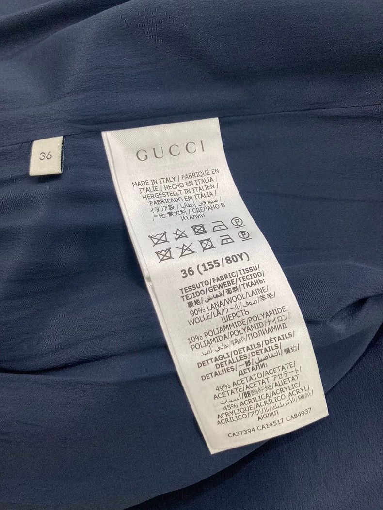 Gucci Gucci Navy Blue Metal Chain Wool Dress - dmc Size US S / EU 44-46 / 1 - 4 Thumbnail