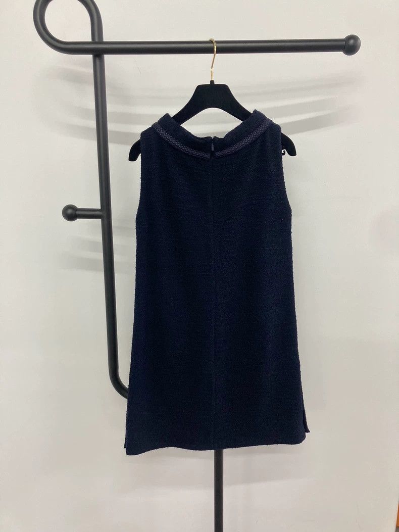 Gucci Gucci Navy Blue Metal Chain Wool Dress - dmc Size US S / EU 44-46 / 1 - 2 Thumbnail
