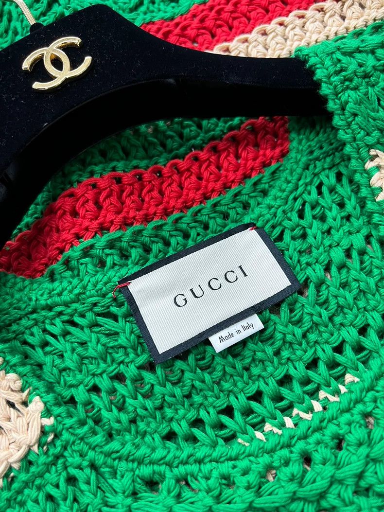 Gucci Gucci Green Red Knit Sleeveless Vest - dmc Size US XS / EU 42 / 0 - 4 Thumbnail