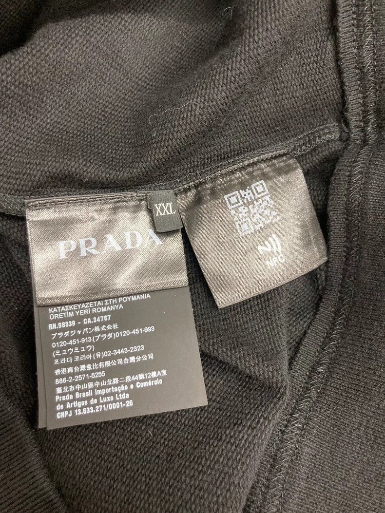 Prada Prada Black Logo Sweatshirt XXL - dmc Size US XXL / EU 58 / 5 - 5 Thumbnail