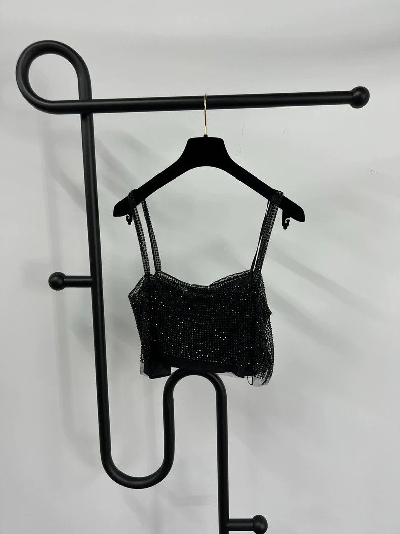 Prada Prada Black Crystal Embellished Sling Top - dmc Size US S / EU 44-46 / 1 - 2 Thumbnail