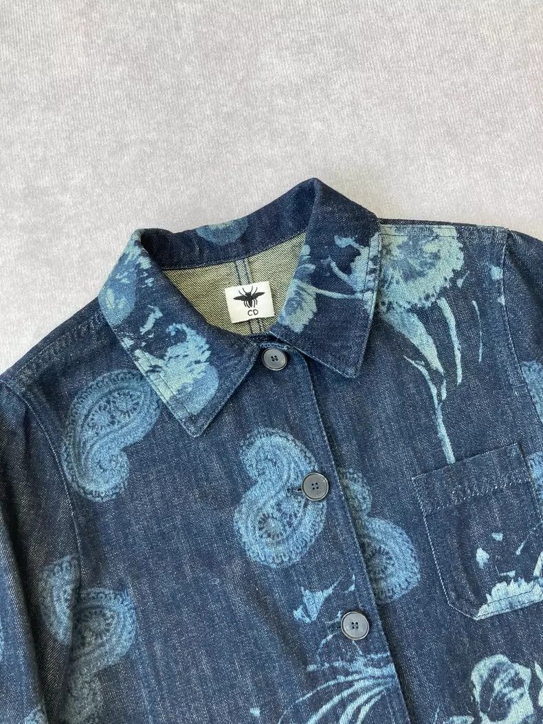 Dior Dior Blue Floral Denim Jacket - dmc Size US S / EU 44-46 / 1 - 2 Thumbnail