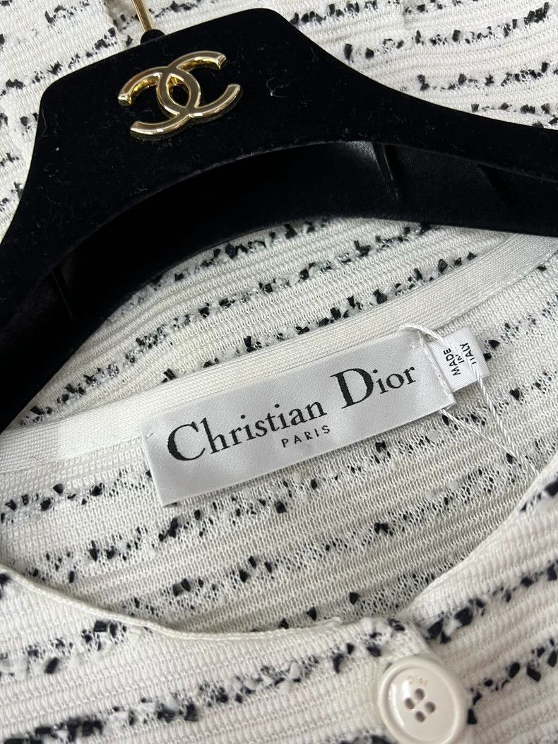 Dior Dior Black White Stripe Tweed Jacket - dmc Size US L / EU 52-54 / 3 - 4 Thumbnail