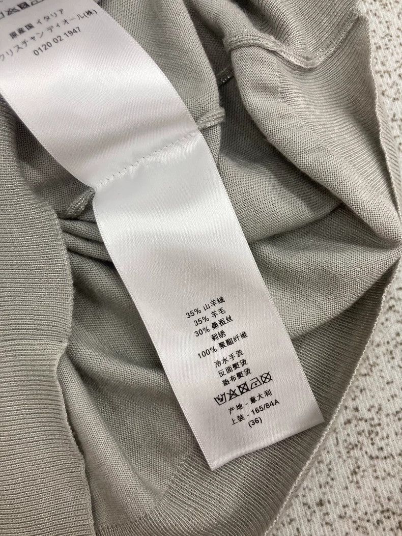 Dior Dior Silver Gray Short Sleeve Knit Top - dmc Size US S / EU 44-46 / 1 - 7 Thumbnail