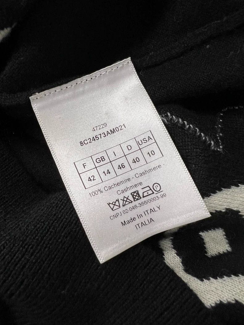 Dior Dior Black White Pattern Cashmere Sweater - dmc Size US XL / EU 56 / 4 - 5 Thumbnail