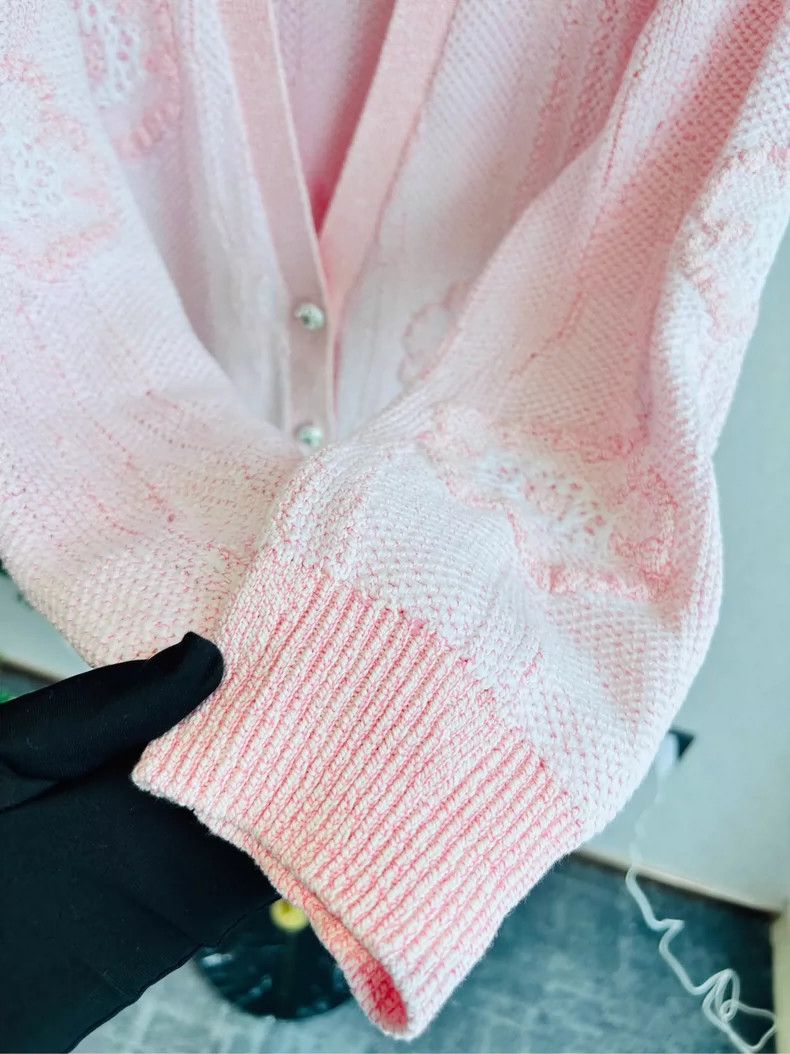 Chanel Chanel 23S Pink Camellia Knit Cardigan - dmc Size US M / EU 48-50 / 2 - 5 Thumbnail