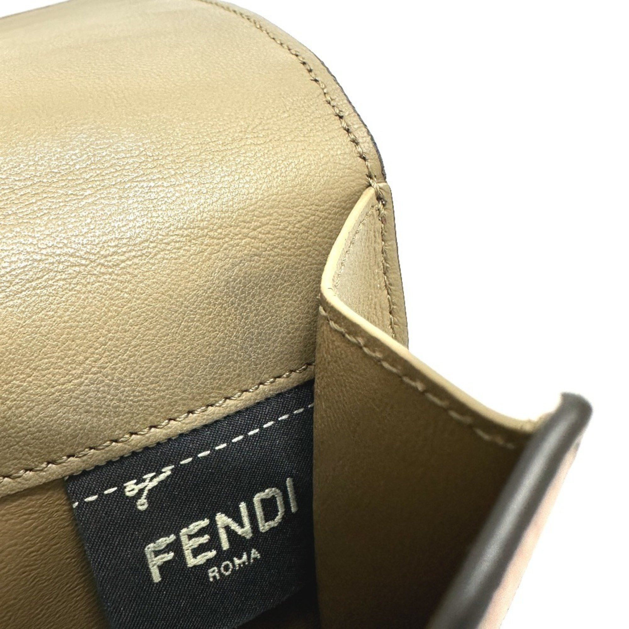 Fendi FENDI 8M0438 Peekaboo Bifold Wallet, Leather, Women's, Pink Size ONE SIZE - 10 Thumbnail