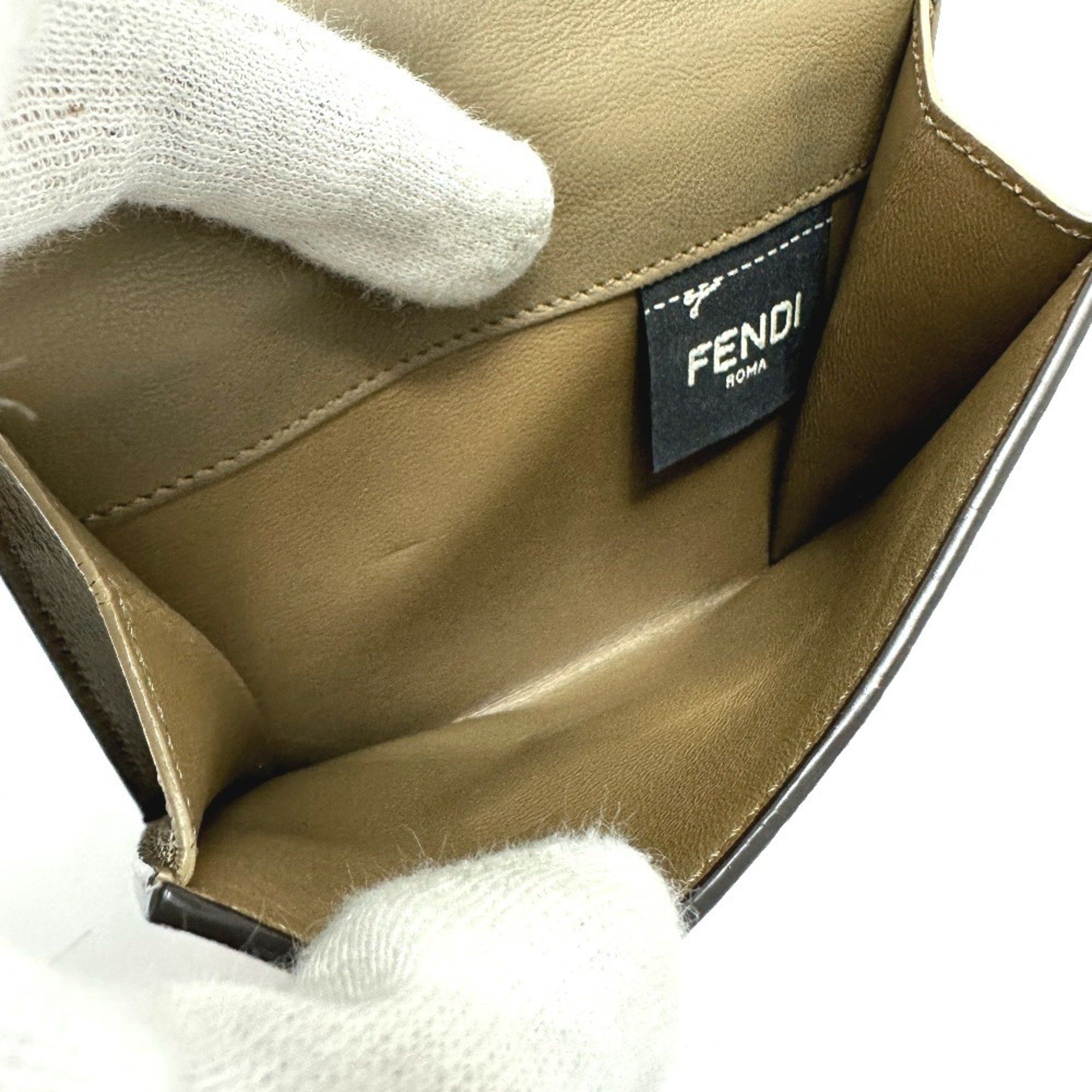Fendi FENDI 8M0438 Peekaboo Bifold Wallet, Leather, Women's, Pink Size ONE SIZE - 9 Thumbnail