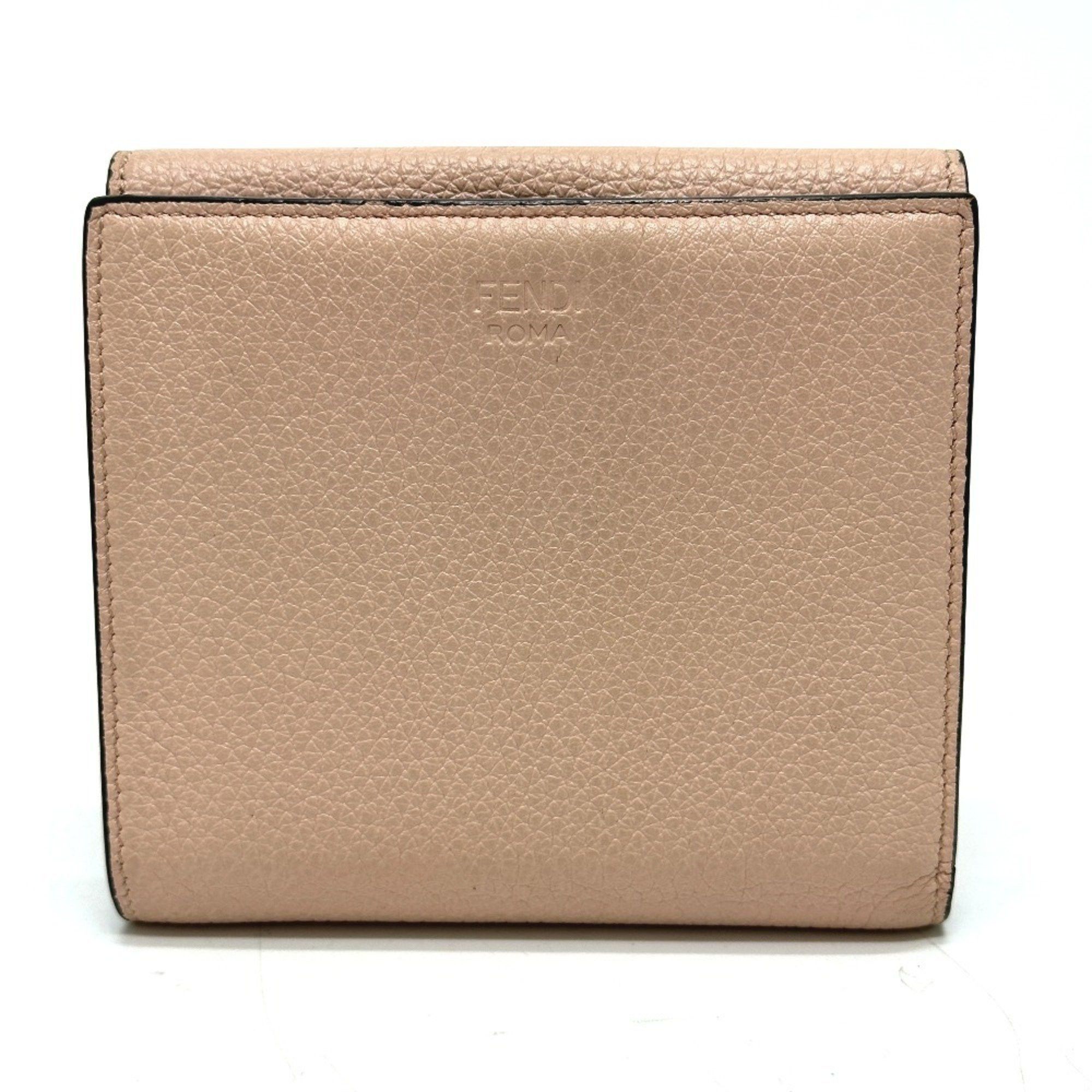 Fendi FENDI 8M0438 Peekaboo Bifold Wallet, Leather, Women's, Pink Size ONE SIZE - 2 Thumbnail