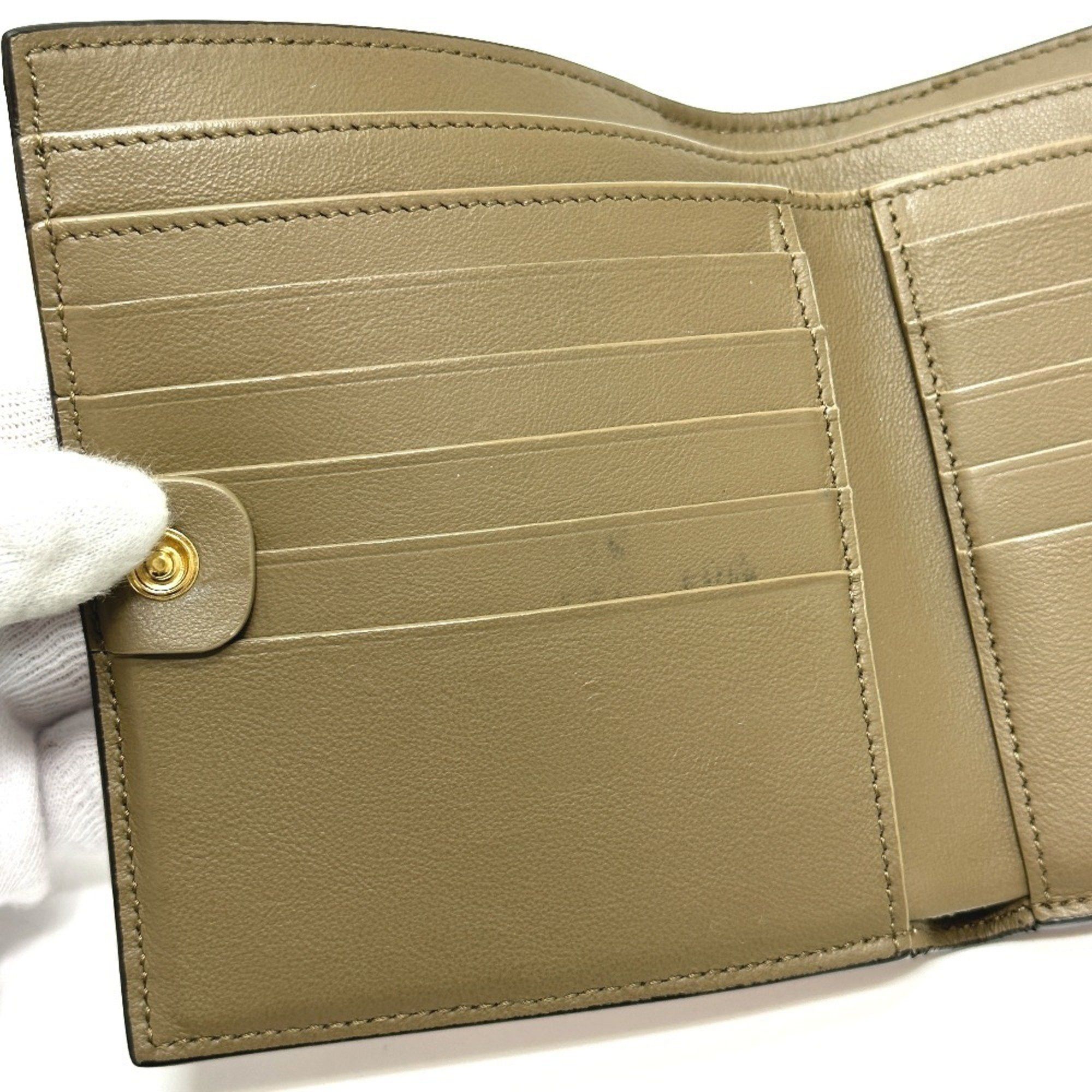 Fendi FENDI 8M0438 Peekaboo Bifold Wallet, Leather, Women's, Pink Size ONE SIZE - 12 Thumbnail