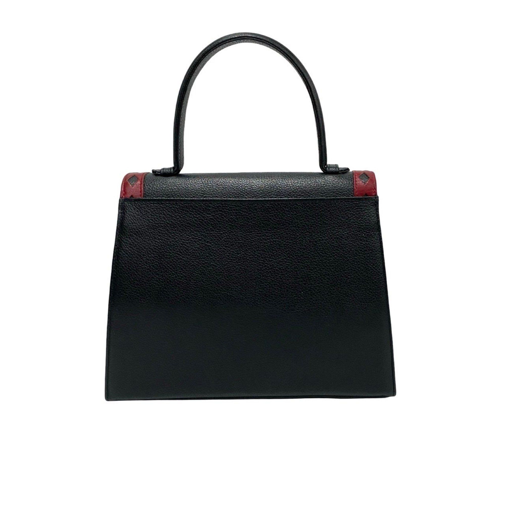 Yves Saint Laurent Yves Saint Laurent YSL Cutout Perforated Leather 2-Way Handbag/Shoulder Bag, Black, 44124 Size ONE SIZE - 4 Thumbnail