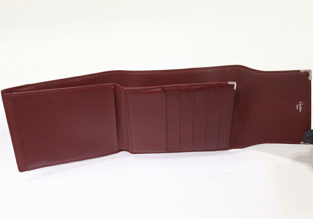 Cartier Cartier Cartier Calfskin Cabochon Line Bi-fold Wallet L3000580 Leather Short Wallet L3000580 DUTY FREE for USA Size ONE SIZE - 3 Thumbnail