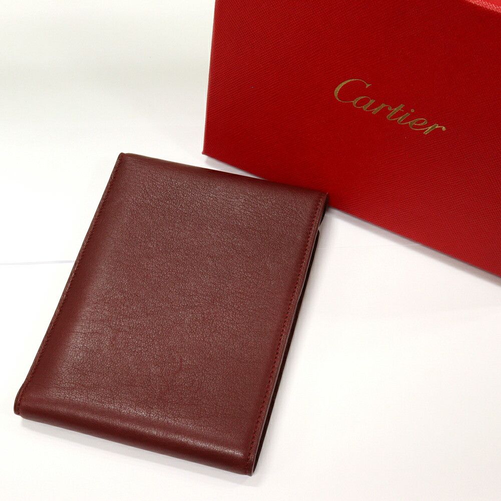 Cartier Cartier Cartier Calfskin Cabochon Line Bi-fold Wallet L3000580 Leather Short Wallet L3000580 DUTY FREE for USA Size ONE SIZE - 2 Thumbnail