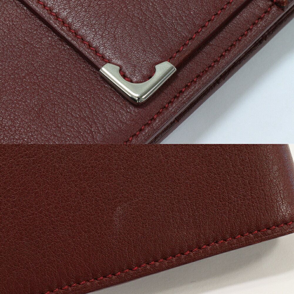 Cartier Cartier Cartier Calfskin Cabochon Line Bi-fold Wallet L3000580 Leather Short Wallet L3000580 DUTY FREE for USA Size ONE SIZE - 4 Thumbnail