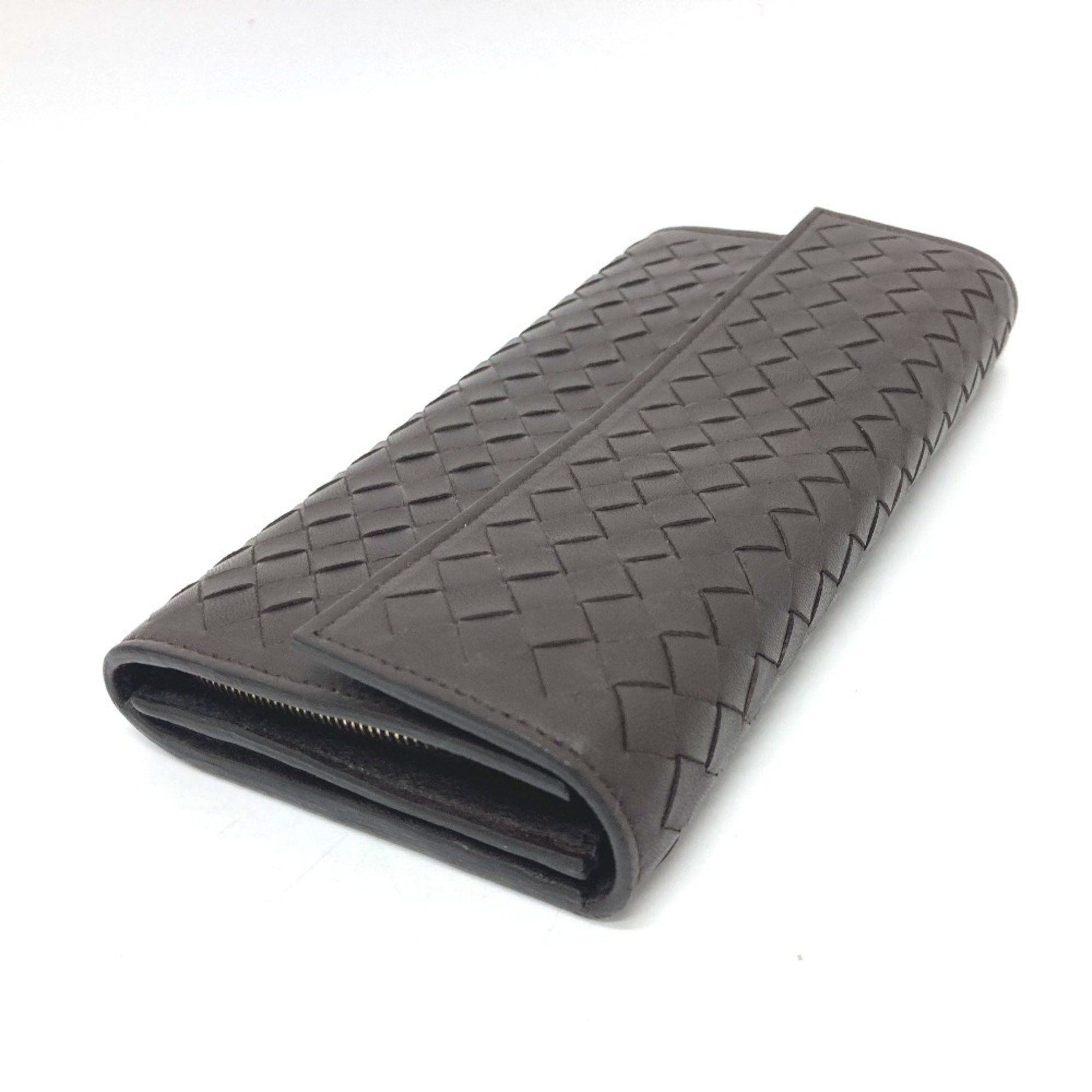 Bottega Veneta BOTTEGA VENETA 150509 Intrecciato Flap Long Wallet in Brown Leather for Men Size ONE SIZE - 3 Thumbnail