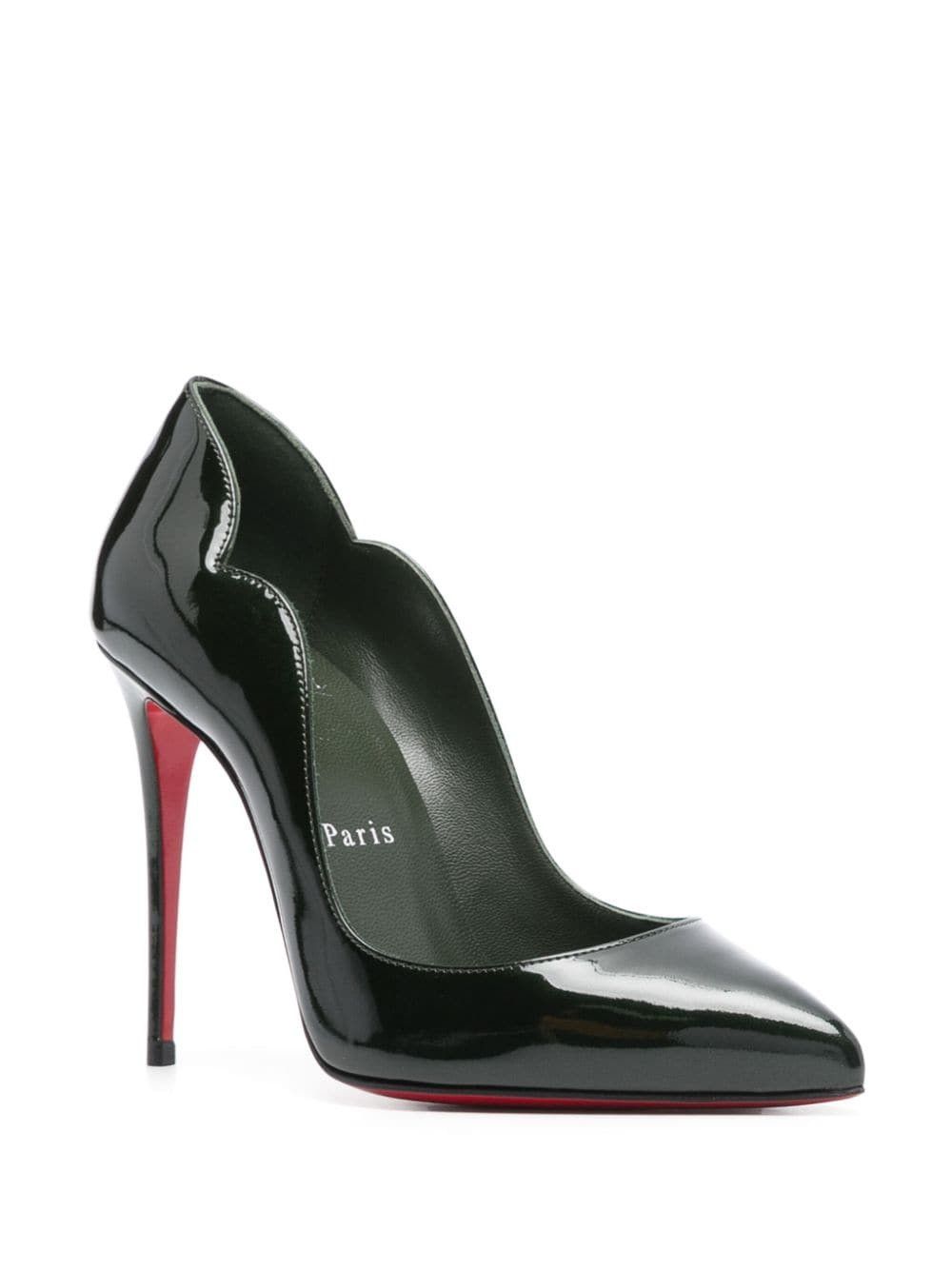 Christian Louboutin hot chick 100 forest green Size US 5 / IT 35 - 2 Thumbnail