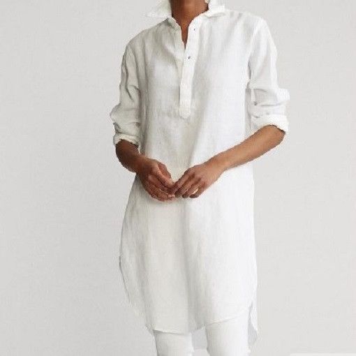 Ralph Lauren Ralph Lauren Polo Ralph Lauren Pullover Linen Dress Natural Material Dresses 211807062001 DUTY FREE for USA Size ONE SIZE - 3 Thumbnail