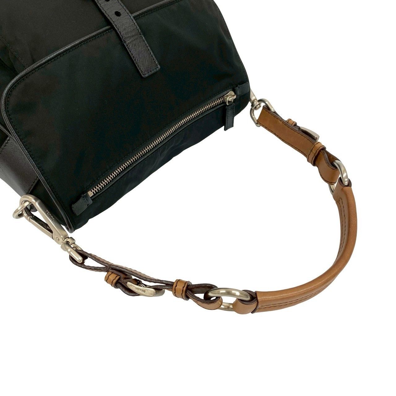Prada Prada Prada Saffiano Leather Nylon 2way Handbag Leather Shoulder Bag DUTY FREE for USA Size ONE SIZE - 5 Thumbnail