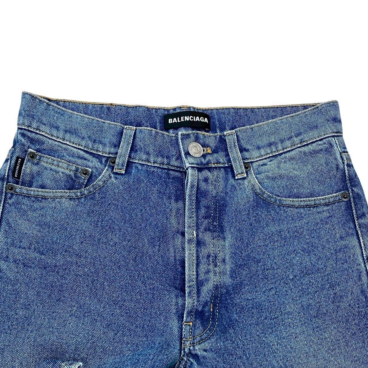 Balenciaga Balenciaga Balenciaga Cotton Denim Pants Denim Jeans DUTY FREE for USA Size ONE SIZE - 4 Thumbnail