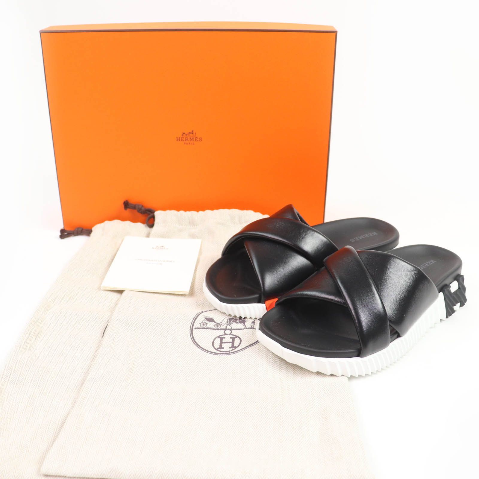 Hermes Hermes Hermes Infrastructure H logo Leather Sandals Leather Shoes DUTY FREE for USA Size ONE SIZE - 2 Thumbnail