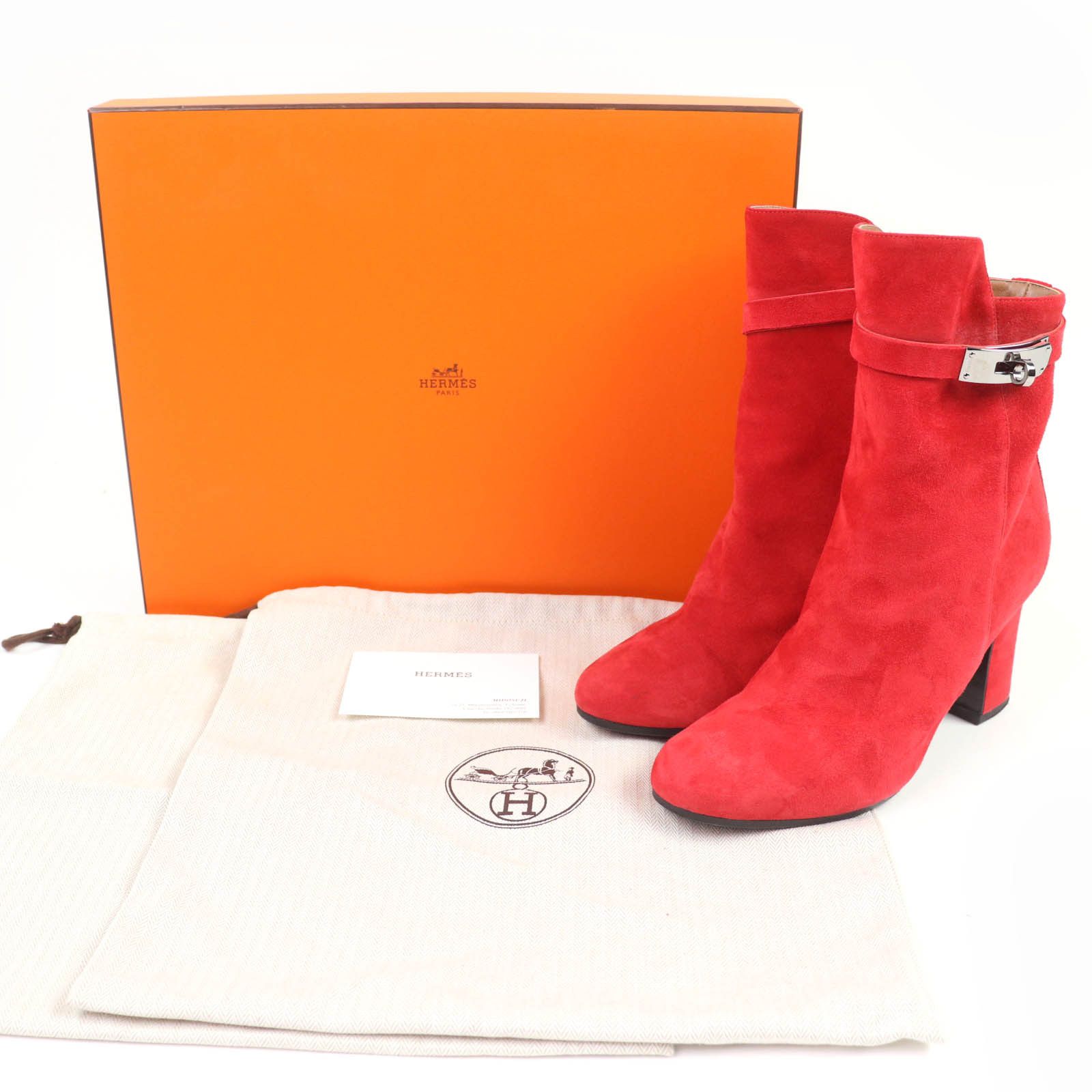 Hermes Hermes Hermes JOUEUSE Suede leather Short Boots Suede Shoes DUTY FREE for USA Size ONE SIZE - 2 Thumbnail