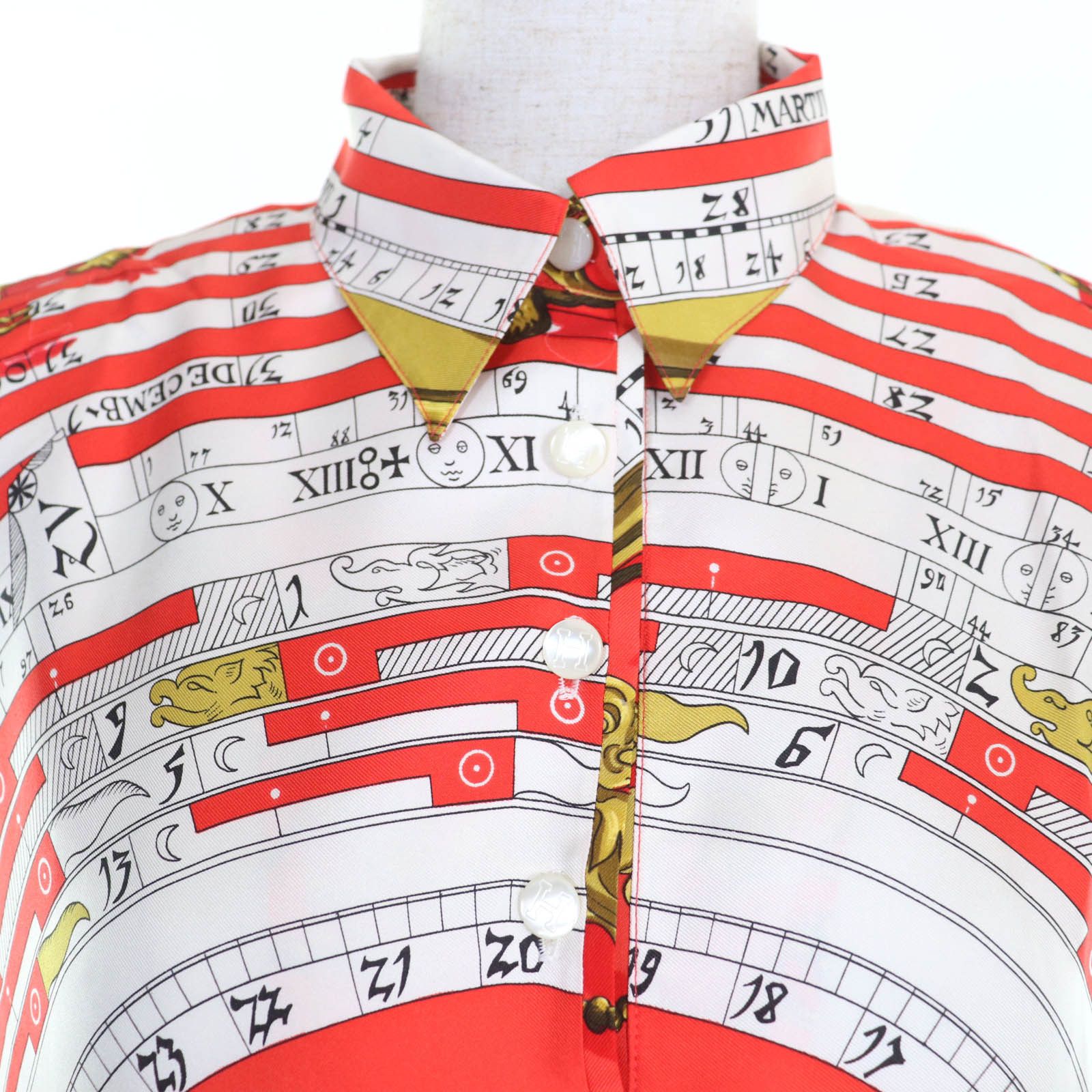 Hermes Hermes Hermes Astrology Twill Laine Silk Knit Polo Shirt Others Tops DUTY FREE for USA Size ONE SIZE - 4 Thumbnail
