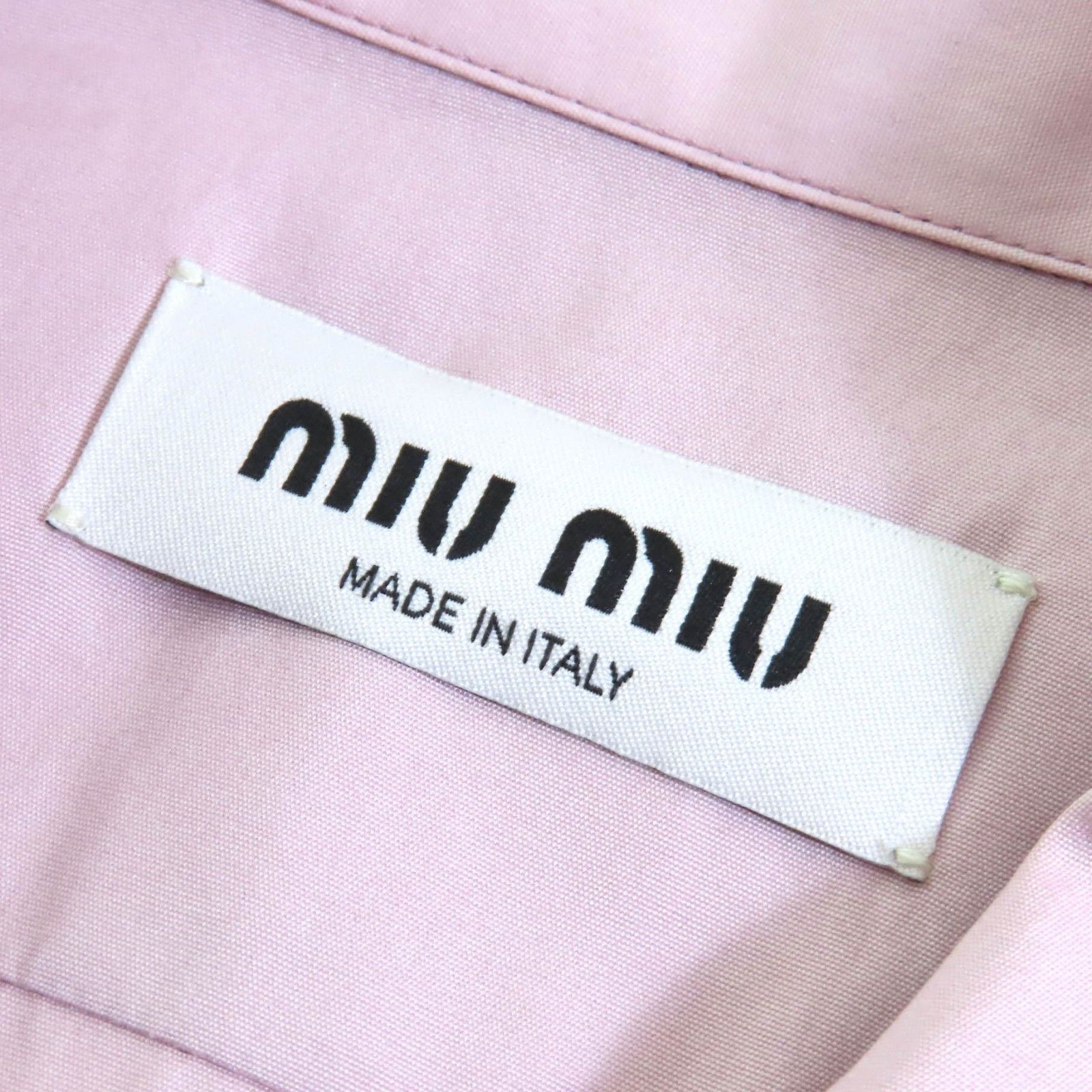 Miu Miu Miu Miu MIUMIU Logo embroidery Cotton Shirt Cotton Tops MK1888 DUTY FREE for USA Size ONE SIZE - 7 Thumbnail