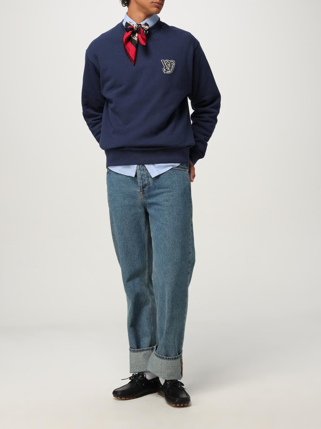 Valentino Valentino Sweatshirt Men Blue Size US M / EU 48-50 / 2 - 2 Thumbnail
