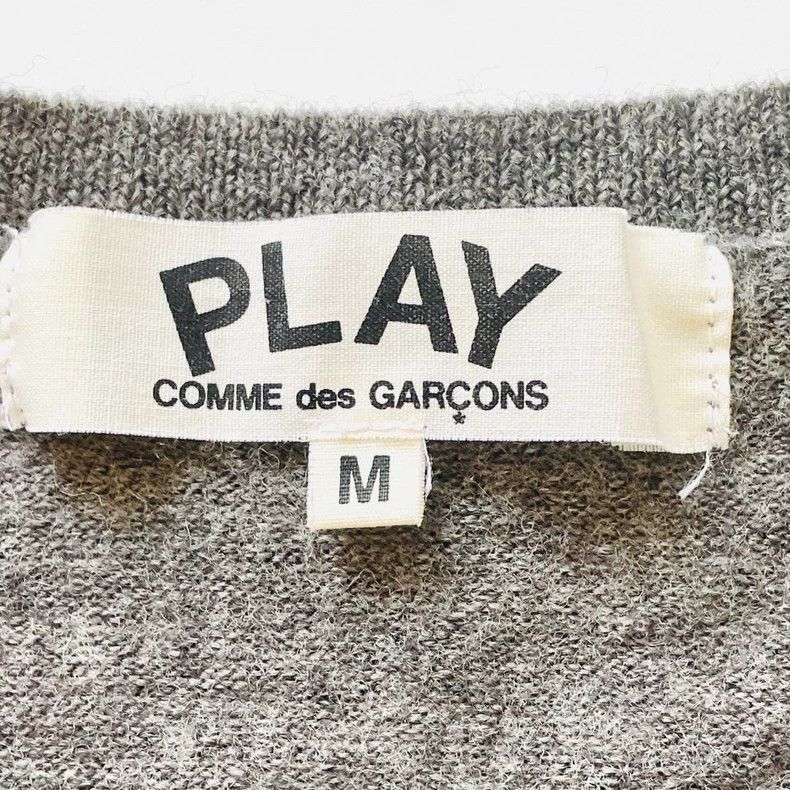 Comme des Garcons PLAY Comme des Garçons Play Gray Wool Cardigan - dmc Size US M / EU 48-50 / 2 - 6 Thumbnail