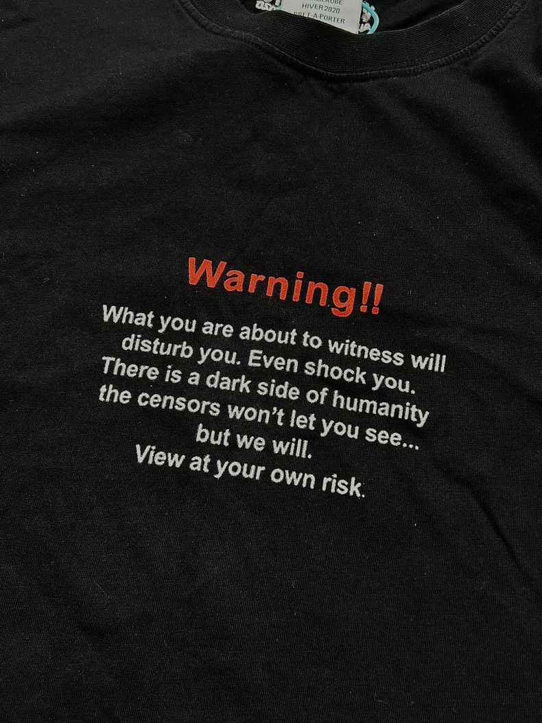 Vetements Vetements Warning 19AW Collection Short-Sleeve T-Shirt - dmc Size US M / EU 48-50 / 2 - 3 Thumbnail