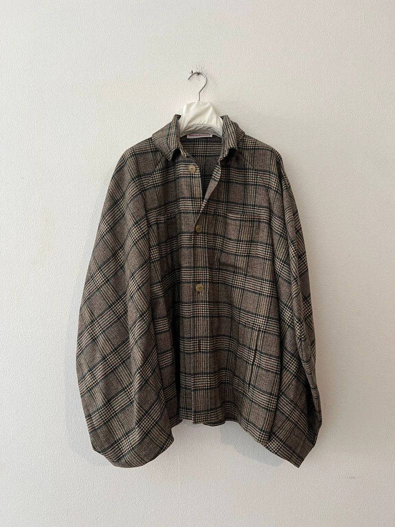 Walter Van Beirendonck Walter Van Beirendonck Houndstooth Wool Kimono Coat - dmc Size US M / EU 48-50 / 2 - 2 Thumbnail