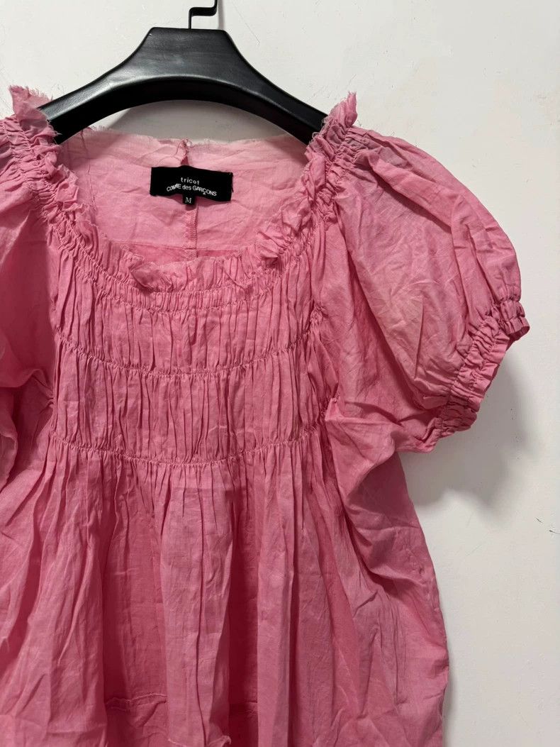 Comme des Garcons CDG Tricot Pink Puff Sleeve Blouse - dmc Size US M / EU 48-50 / 2 - 3 Thumbnail