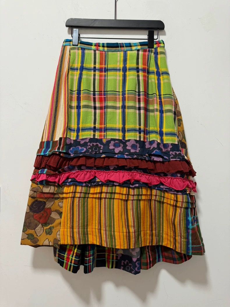 Comme des Garcons Comme des Garçons Vintage Patchwork Skirt - dmc Size US 30 / EU 46 - 4 Thumbnail